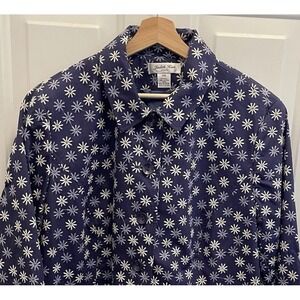 JUDITH HART Limoges Blue Cotton Blazer Jacket‎ Embroidered Womens 20W Career NEW